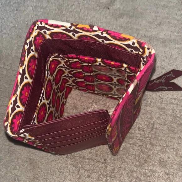 Vera Bradley Pink and Brown Tri-Fold Wallet - Picture 4 of 6
